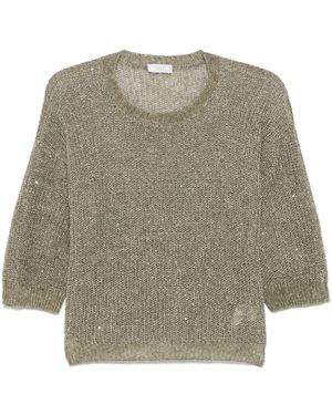 Peserico Maglione Con Paillettes - Neutro