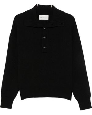 Ami Paris Maglione Con Bottoni - Nero