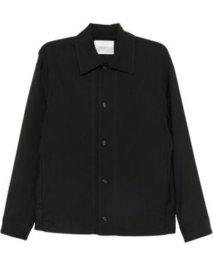 Paolo Pecora Camicia Con Cuciture A Contrasto - Nero