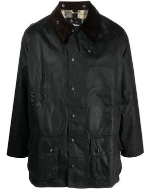 Barbour Giaccone Cerato Antipioggia Salvia - Nero