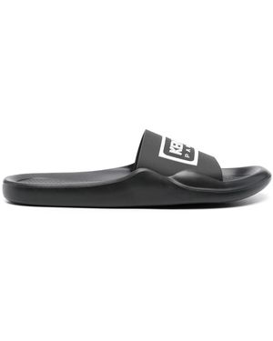 KENZO Sandali Slides Pool Con Logo Goffrato - Nero