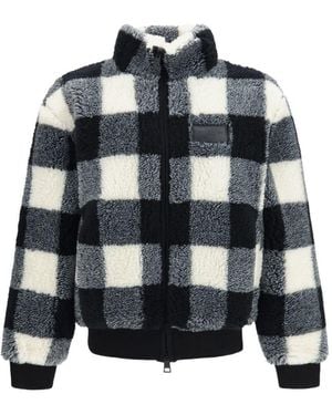 Givenchy Giacca Bomber A Quadri - Nero