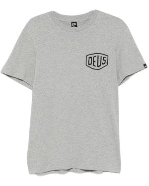 DEUS Maglietta Girocollo Con Logo Manica Corta - Grigio