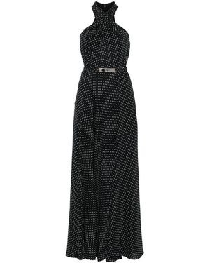 Ralph Lauren Abito Halter A Pois Con Cintur - Nero