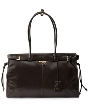 Prada Borsa A Mano Bonnie Grande - Nero