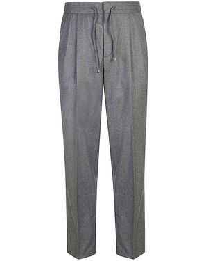 Brunello Cucinelli Pantaloni Con Coulisse - Grigio