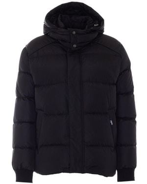 Add Piumino Trapuntato Con Cappuccio - Blu
