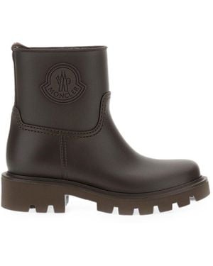 Moncler Stivali Con Suola Spessa Con Toppa Con Logo Kickstream - Marrone