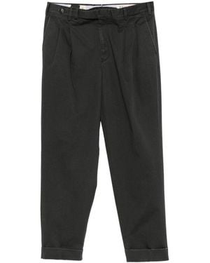 PT Torino Pantaloni Con Risvolto Con Piega Scuro - Nero