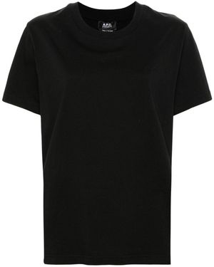 A.P.C. T-Shirt Con Ricamo - Nero