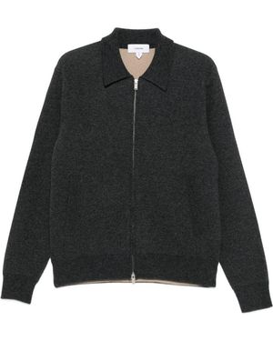 Lardini Cardigan Con Zip - Nero