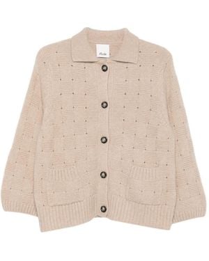 Allude Cardigan A Quadri - Neutro