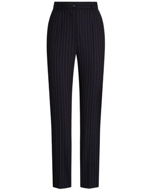 Dolce & Gabbana Pantaloni Gessati Silhouette A Sig - Blu