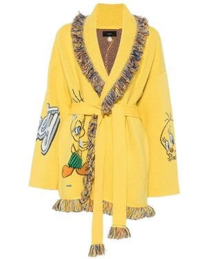 Alanui Cardigan Con Frange Tweety - Giallo