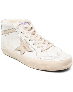 Golden Goose Sneakers Mid Star Nappa - Bianco