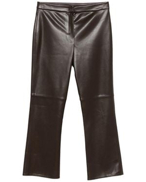 Max Mara Pantaloni S Max Mara A Taglio Dritto Finitura Liscia - Grigio
