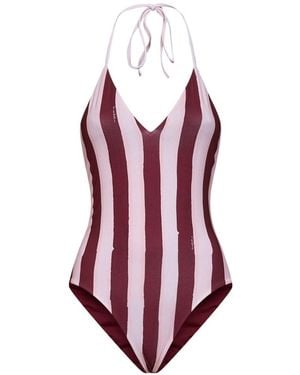 Fendi Costume Intero Reversibile Pequin - Viola