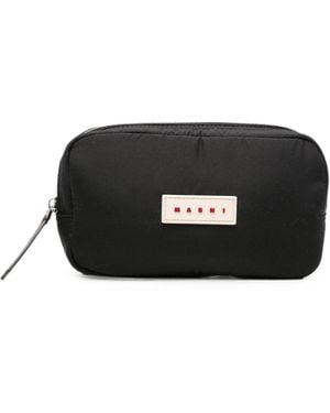 Marni Beauty Case Con Logo E Chiusura A Zip - Nero