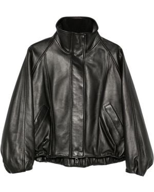 DUNO Bomber A Pannelli Con Collo Alto - Nero