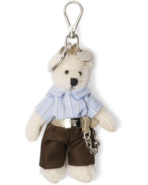 Prada Ciondolo Teddy Bear - Bianco