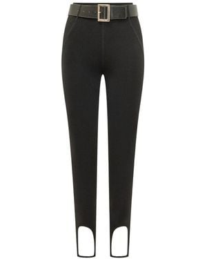 Self-Portrait Leggings Con Staffa - Nero