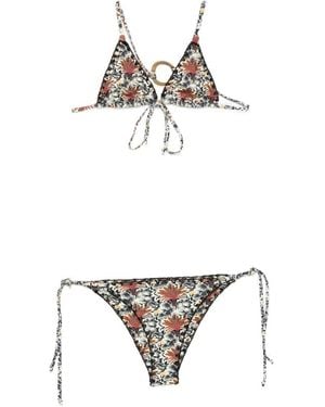 Anjuna Bikini Con Stampa Floreale - Bianco