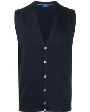 Barba Napoli Cardigan Con Scollo A V - Blu