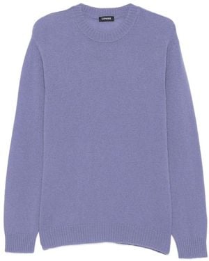 CENERE MAGLIERIA Maglione Girocollo A Coste - Viola