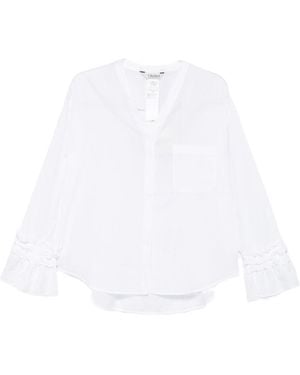 Max Mara Camicia Con Scollo A V - Bianco