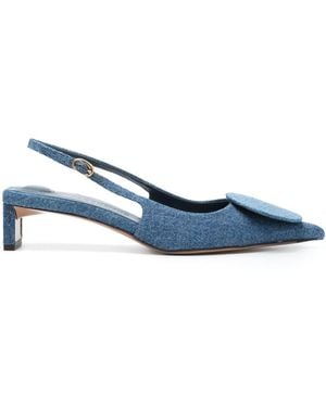 Jacquemus Scarpe in denim blu con punta appuntita