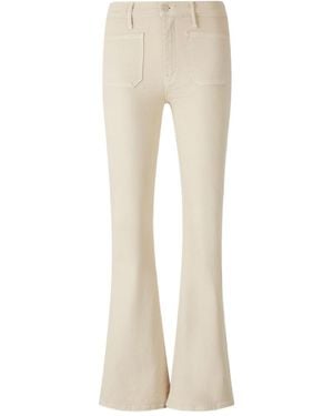 Mother Jeans Svasati Con Applicazione - Neutro