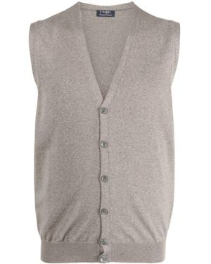 Barba Napoli Cardigan Con Scollo A V - Grigio