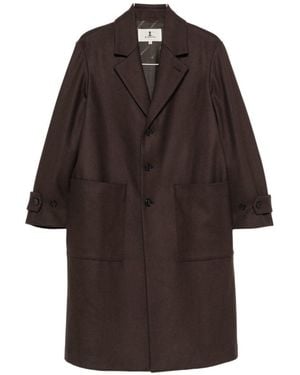 Barena Cappotto Con Bottoni E Revers A Punta - Marrone