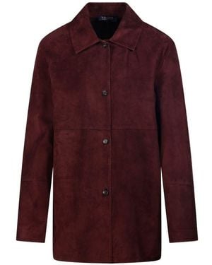 Max Mara Giacca Con Design A Inserti - Rosso