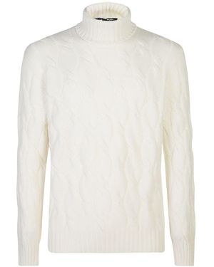 Barba Napoli Maglione A Collo Alto - Bianco