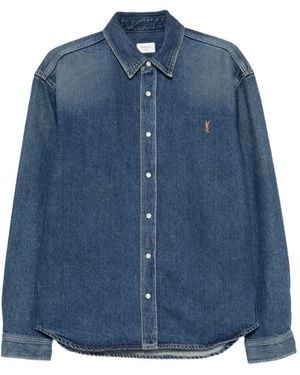 Saint Laurent Camicia Di Jeans - Blu