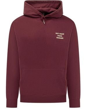 Drole de Monsieur Drôle De Monsieur
Felpa Con Stampa Slogan E Cappucci - Rosso