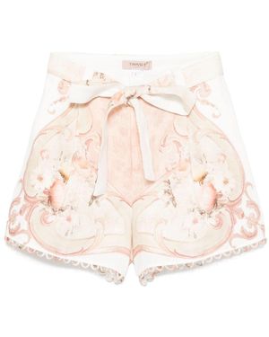 Twinset Shorts Con Stampa - Neutro