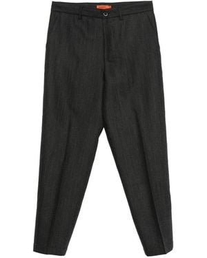 Barena Pantaloni Dritti Con Motivo A Spina Di Pesce - Nero