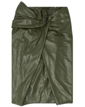 DIESEL Gonna A Tubino Drappeggiata Con Spacco - Verde