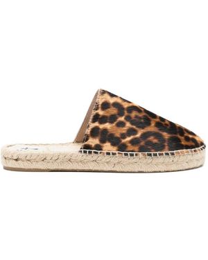 Manebí Mules Con Stampa Leopardata - Marrone