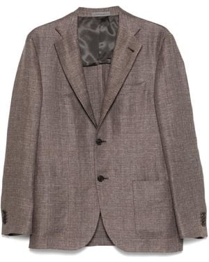 Corneliani Blazer Effetto Mélange - Marrone