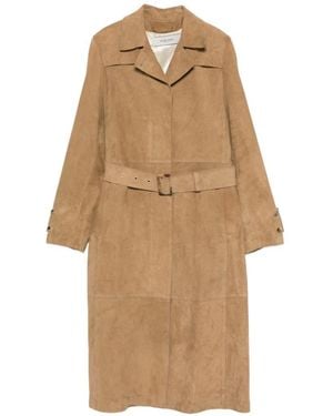 Golden Goose Cappotto Con Cintura - Neutro