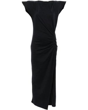 Isabel Marant Abito Midi Nadela Plissettato - Nero