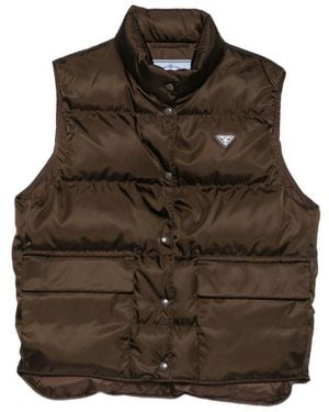 Prada Gilet Trapuntato - Marrone