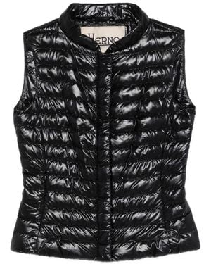 Herno Gilet Trapuntato Con Zip - Nero