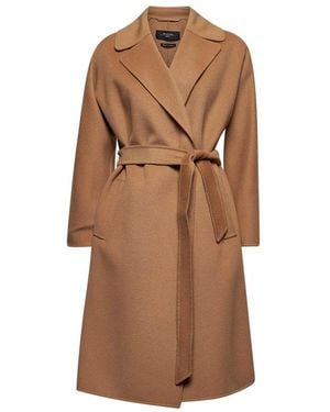 Weekend by Maxmara Civada Tied-Waist Coat - Brown