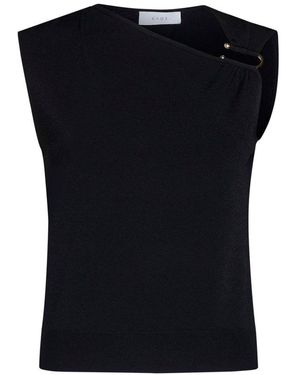 Kaos Asymmetric Sleeveless Top - Black
