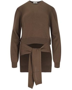 Lemaire Trompe-L'Ail Panel Sweater - Brown