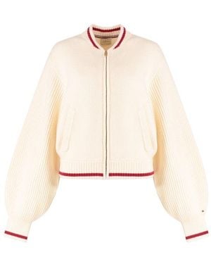 Tommy Hilfiger X Sofia Richie Grainge Striped Zipped Cardigan - Natural